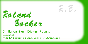 roland bocker business card
